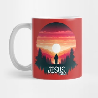 Christian Tshirt Design Siluet Jesus Christ Mug